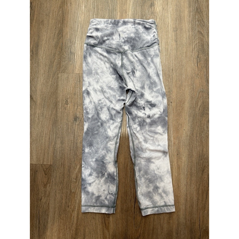Lululemon Align‎ Cross Waist Crop Legging Diamond Dye High Rise Gray Size 4
